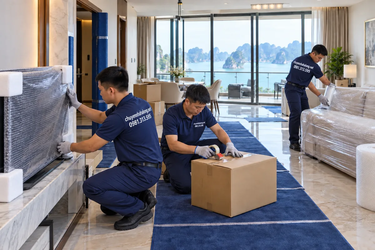 Bước 2: Đóng gói và bọc lót theo tiêu chuẩn cao