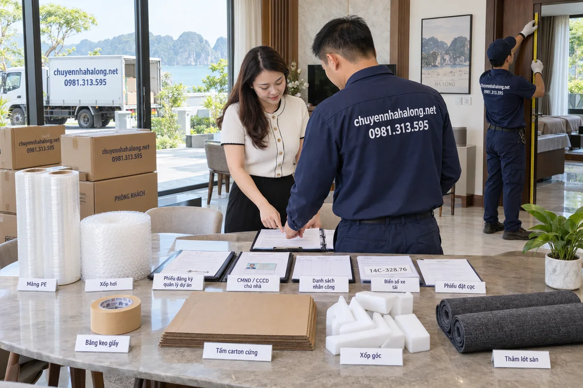 Các vật tư và giấy tờ cần chuẩn bị trước ngày chuyển