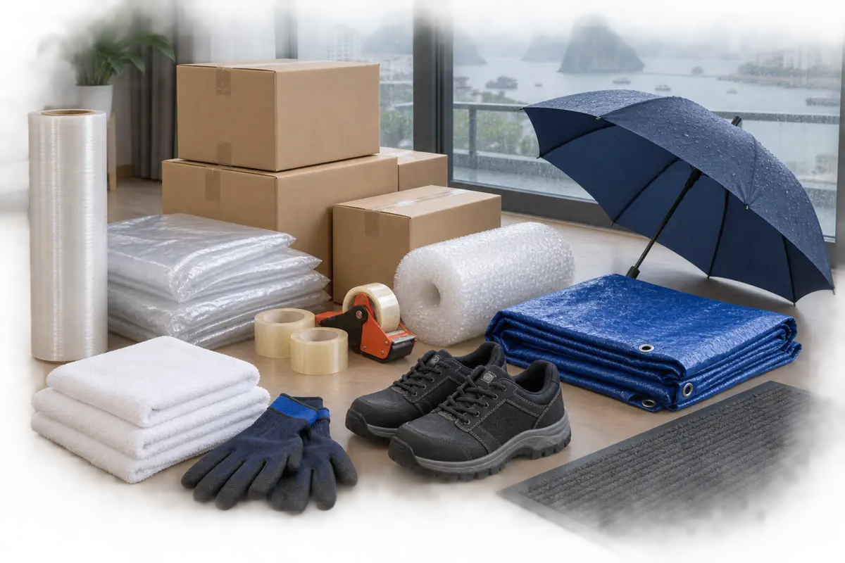 Chuẩn bị vật dụng chống nước chuyên dụng