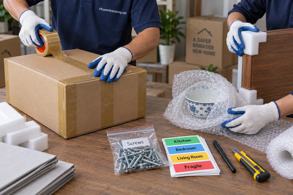 9 mẹo đóng gói đồ đạc chuyển nhà chuyên nghiệp từ thợ thực chiến