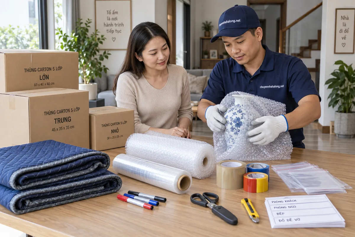 Các vật tư đóng gói cốt lõi cần chuẩn bị