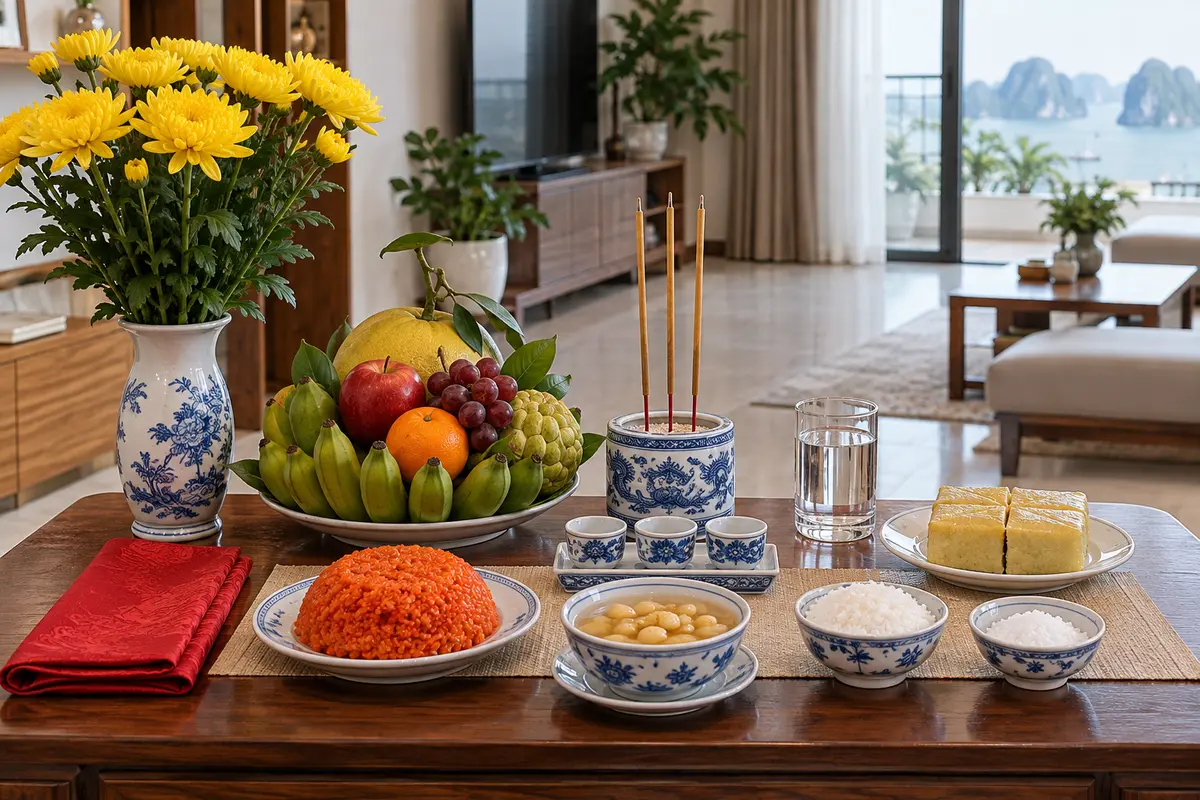 Chuẩn bị lễ vật cúng nhập trạch