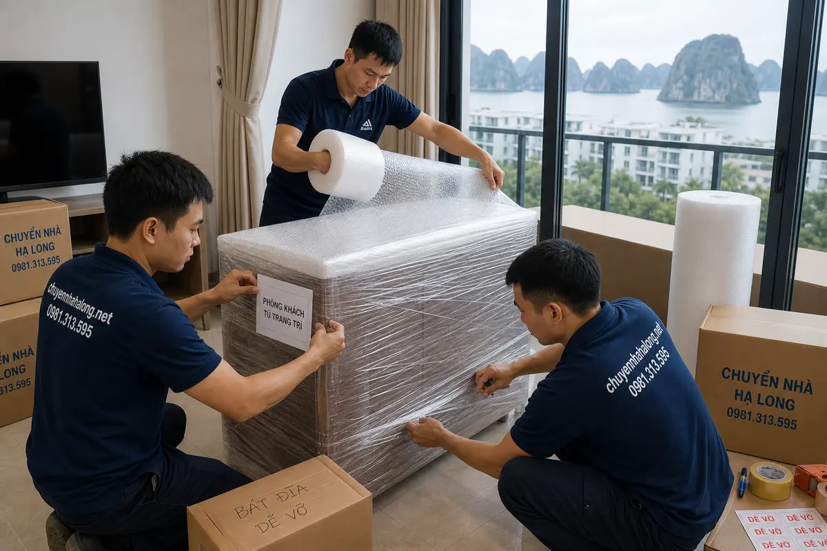 Ảnh minh họa đóng gói/bọc lót cho bốc xếp hạ long quảng ninh tại Hạ Long