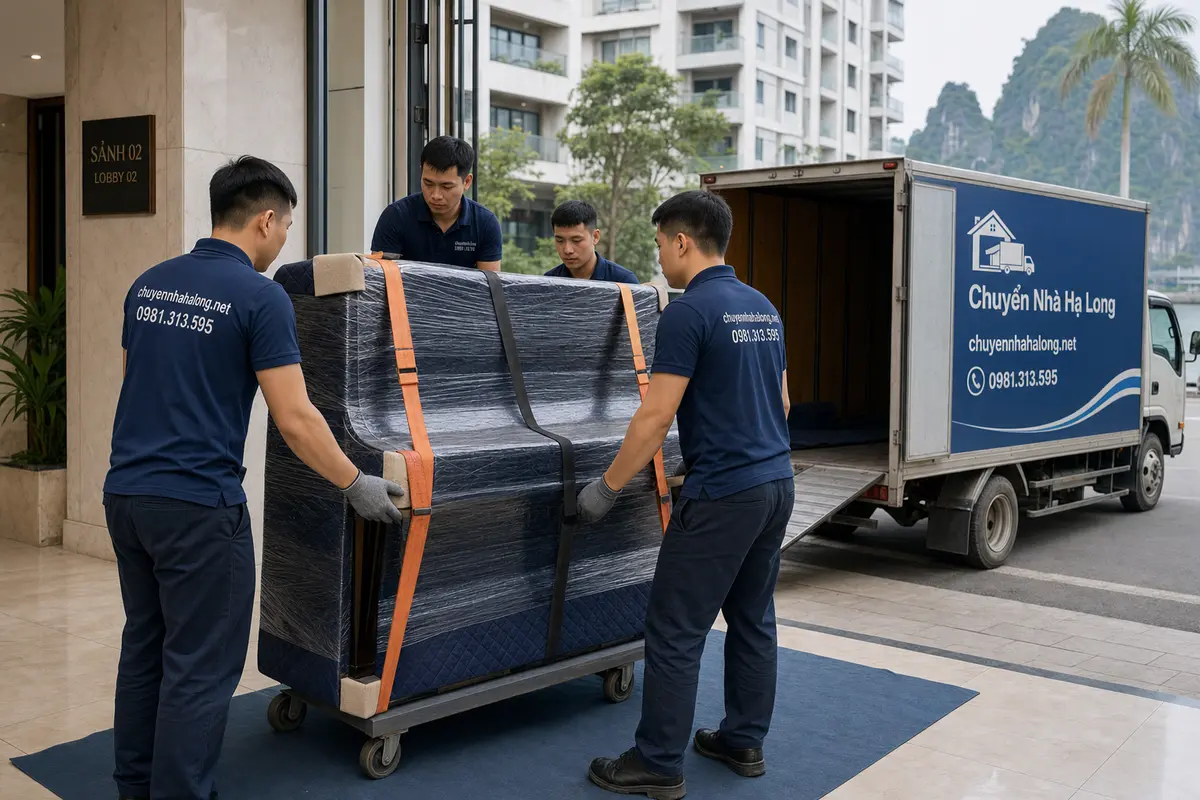 Ảnh minh họa bốc xếp an toàn cho chuyển đàn piano hạ long tại Hạ Long