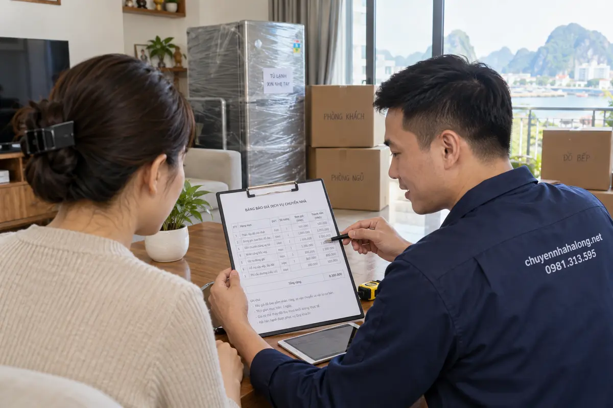 Bảng giá dịch vụ chuyển nhà Cẩm Phả trọn gói mới nhất 2026
