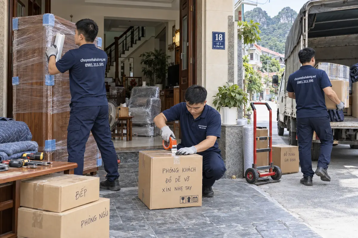 Dịch vụ chuyển nhà Cẩm Phả bao gồm những gì?