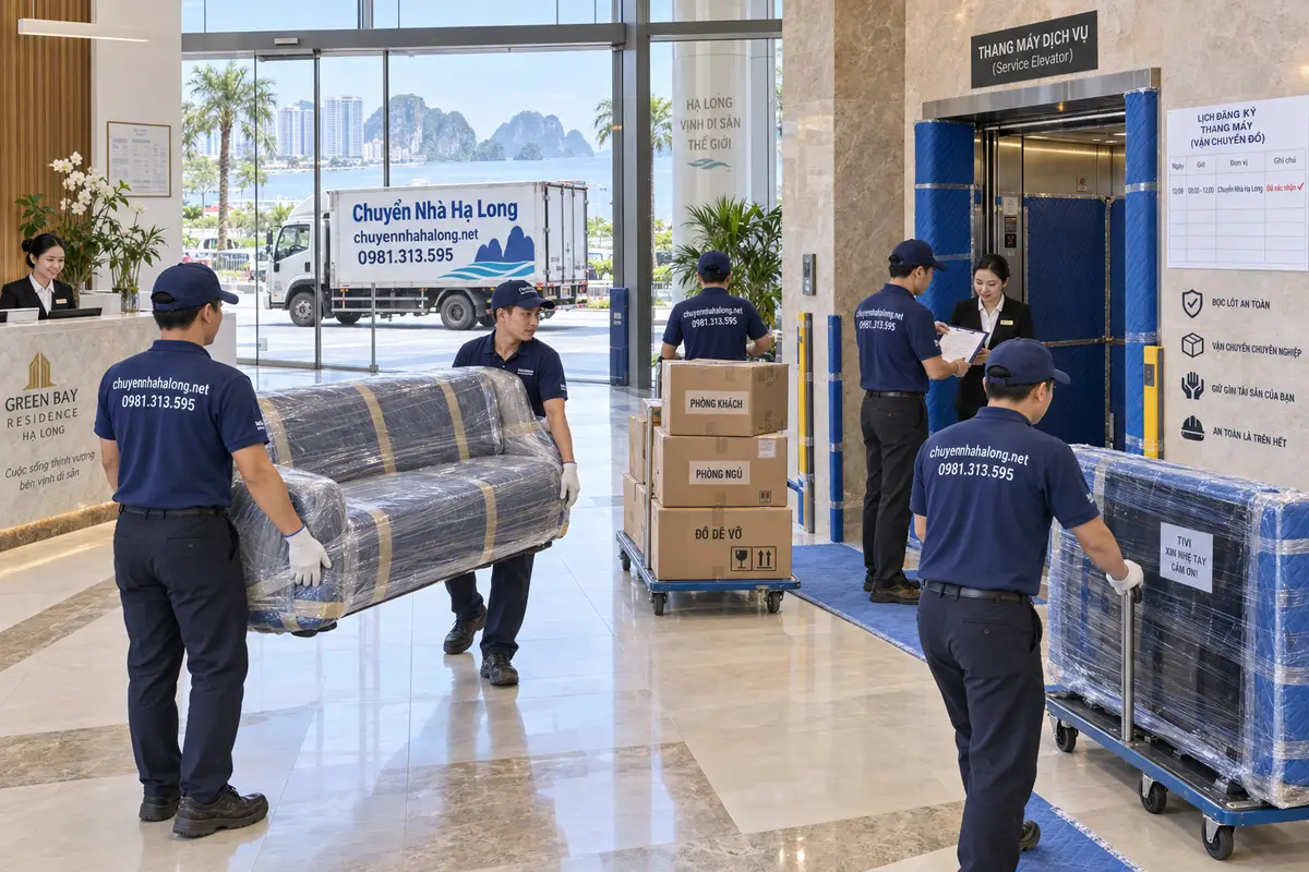 Chuyển nhà chung cư Hạ Long trọn gói, đúng quy định tòa nhà
