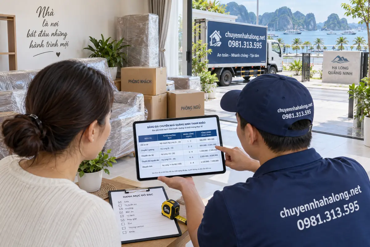 Bảng giá chuyển nhà Quảng Ninh tham khảo