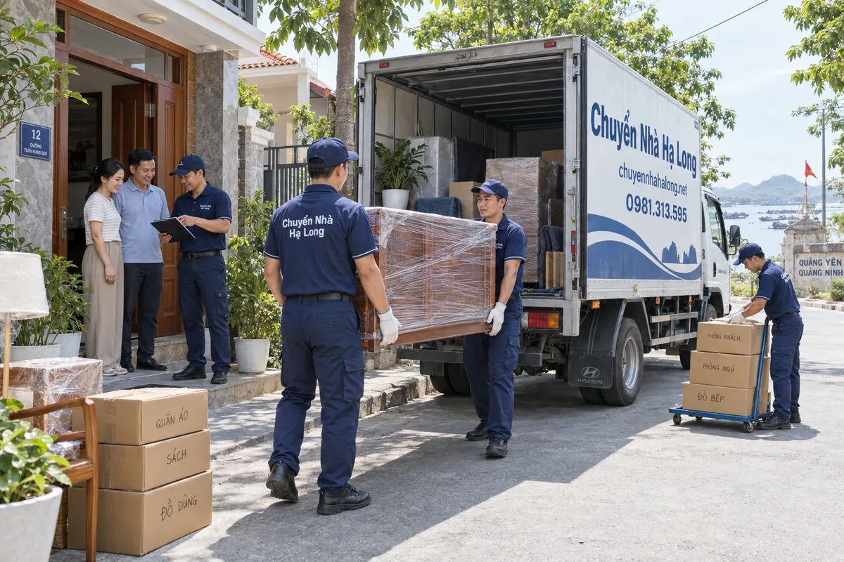 Dịch vụ chuyển nhà Quảng Yên trọn gói, nhận lịch nhanh