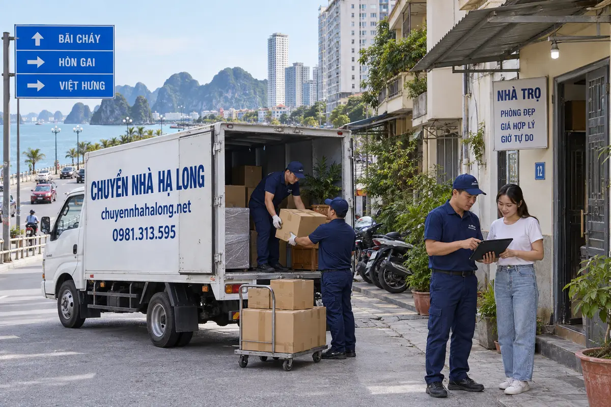 Các khu vực phục vụ chuyển nhà trọ tại Hạ Long