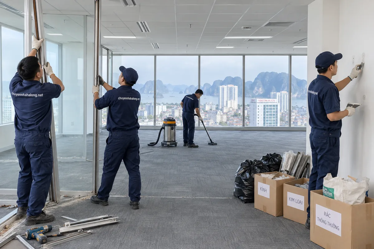 Hoàn trả mặt bằng văn phòng Hạ Long sau khi chuyển đi