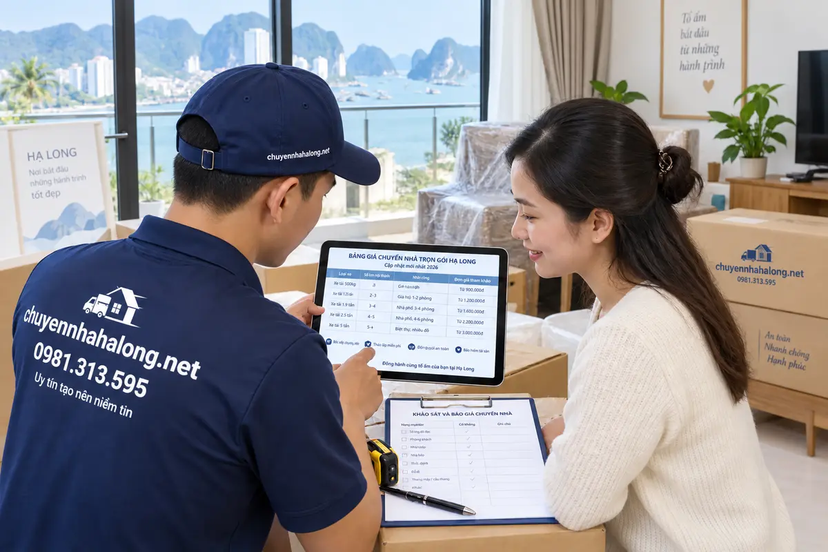 Bảng giá chuyển nhà trọn gói Hạ Long mới nhất 2026
