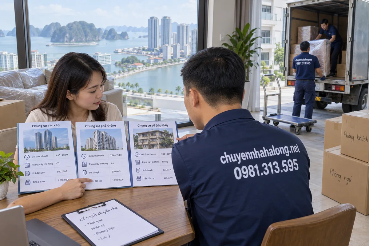 Bảng so sánh quy định các chung cư phổ biến tại Hạ Long