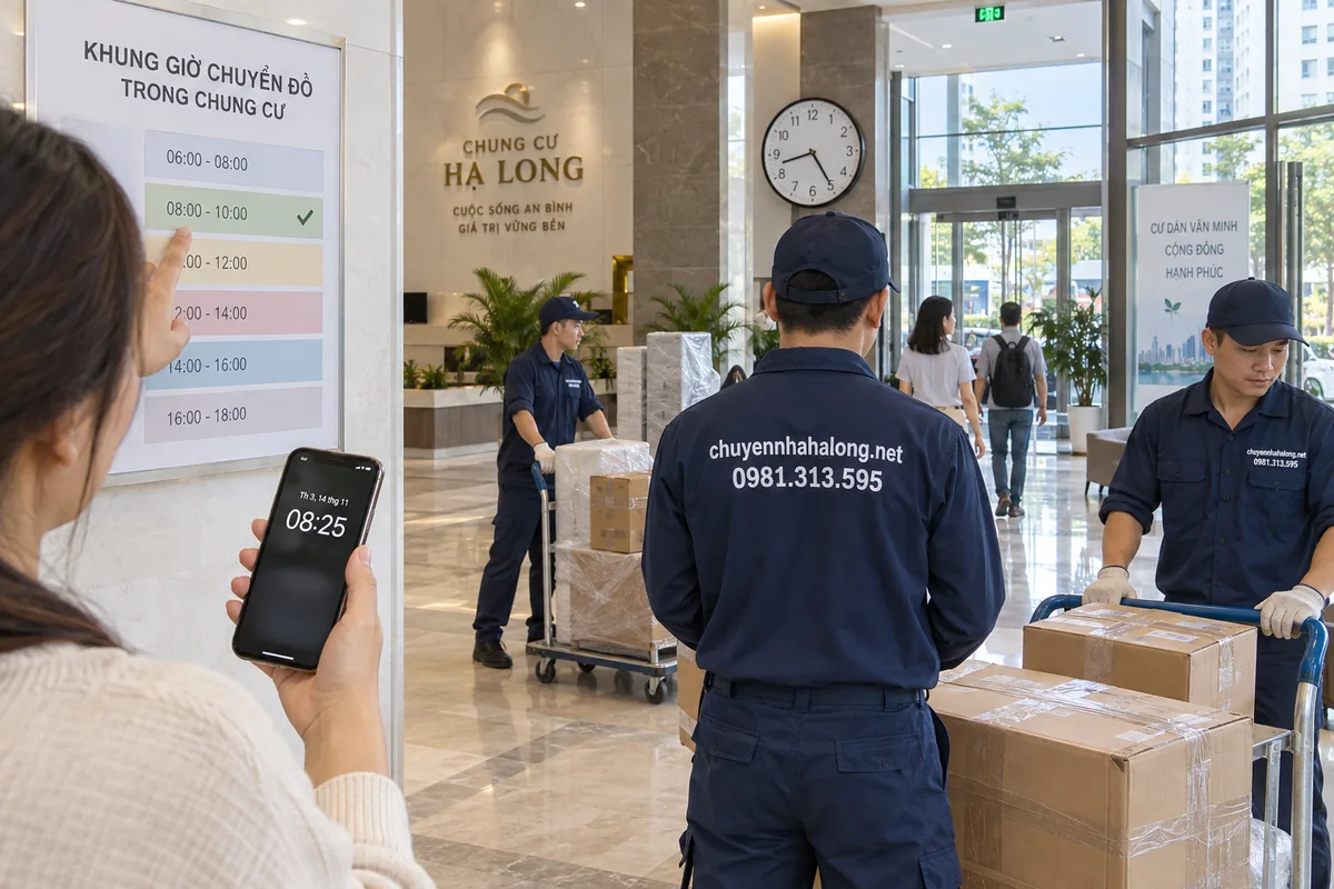 Giờ giấc chuyển đồ trong chung cư
