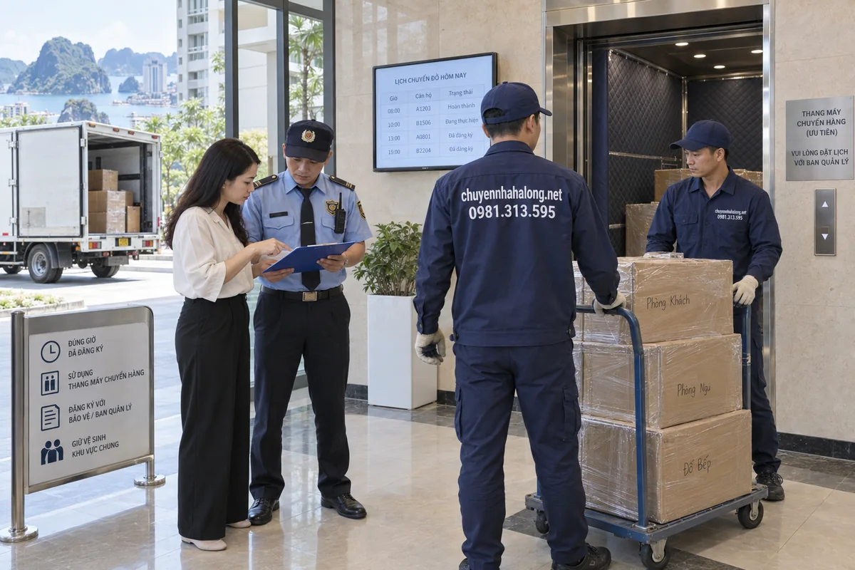 Quy định chuyển đồ chung cư Hạ Long cần biết trước khi đặt xe