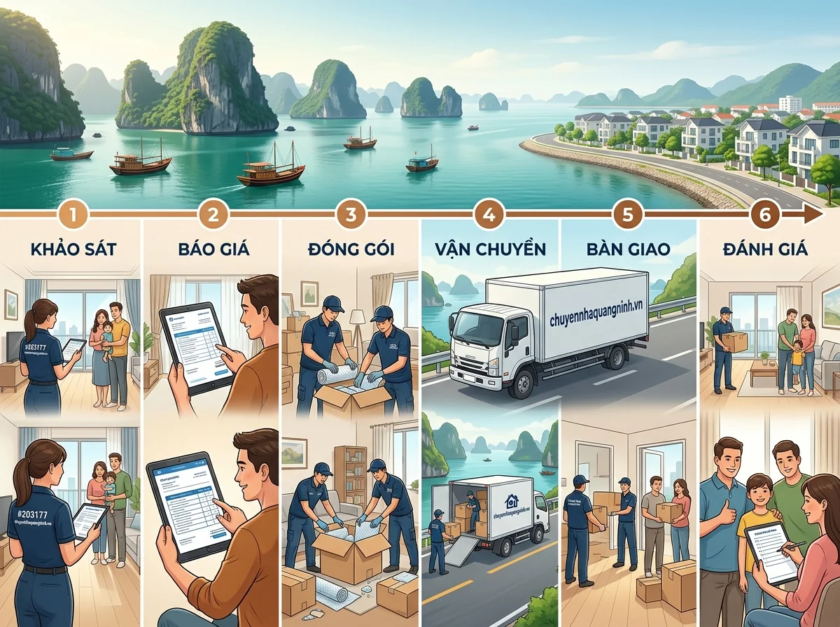 Quy trình chuyển nhà trọn gói Hạ Long từ khảo sát đến nghiệm thu