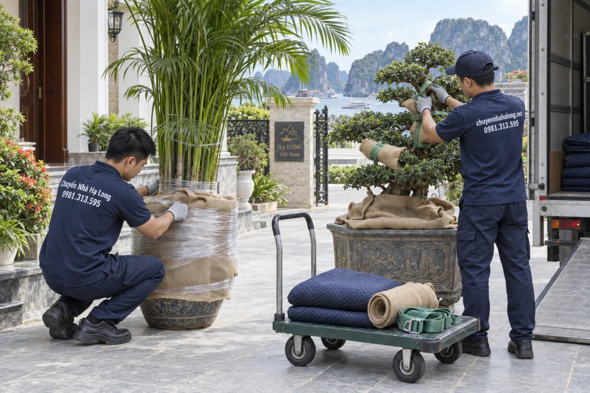 Dịch vụ vận chuyển cây cảnh Hạ Long bao gồm những gì?