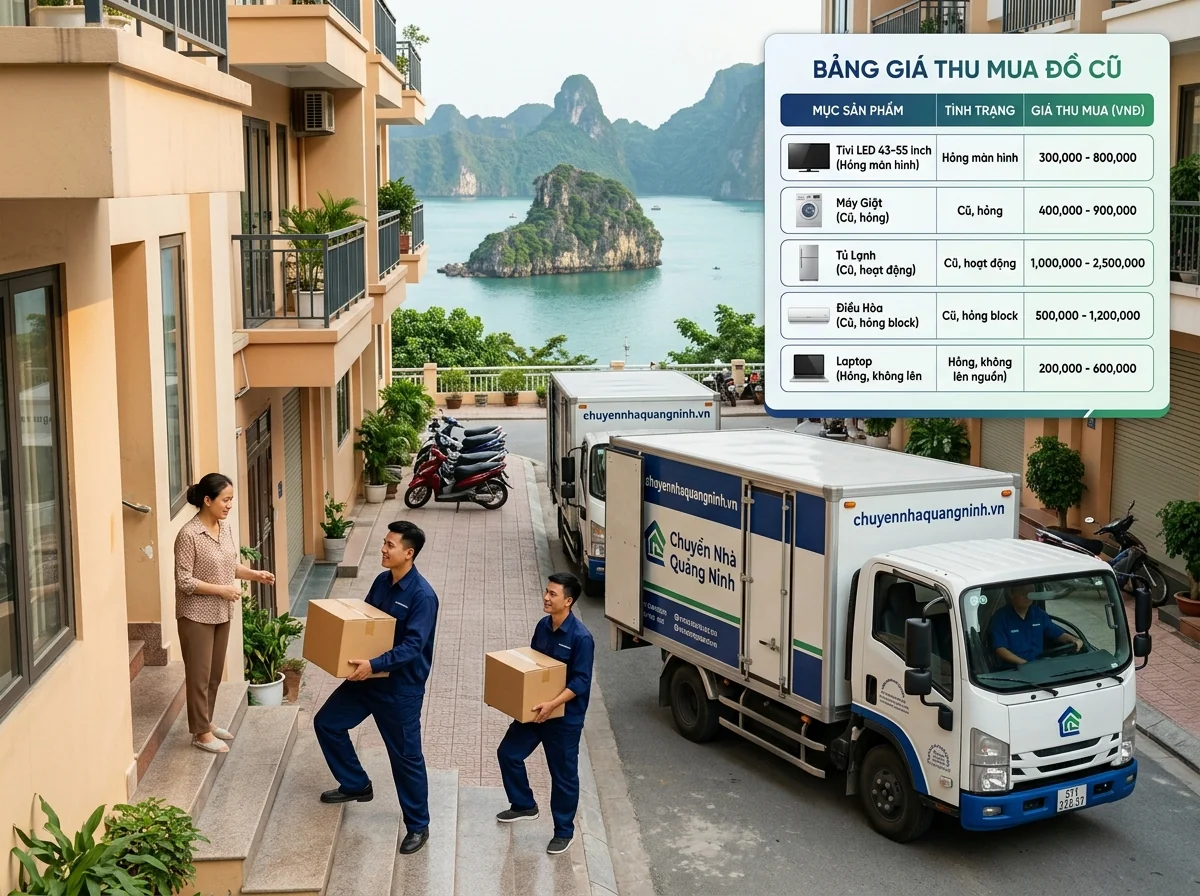 Bảng phí dọn đồ cồng kềnh tại Hạ Long