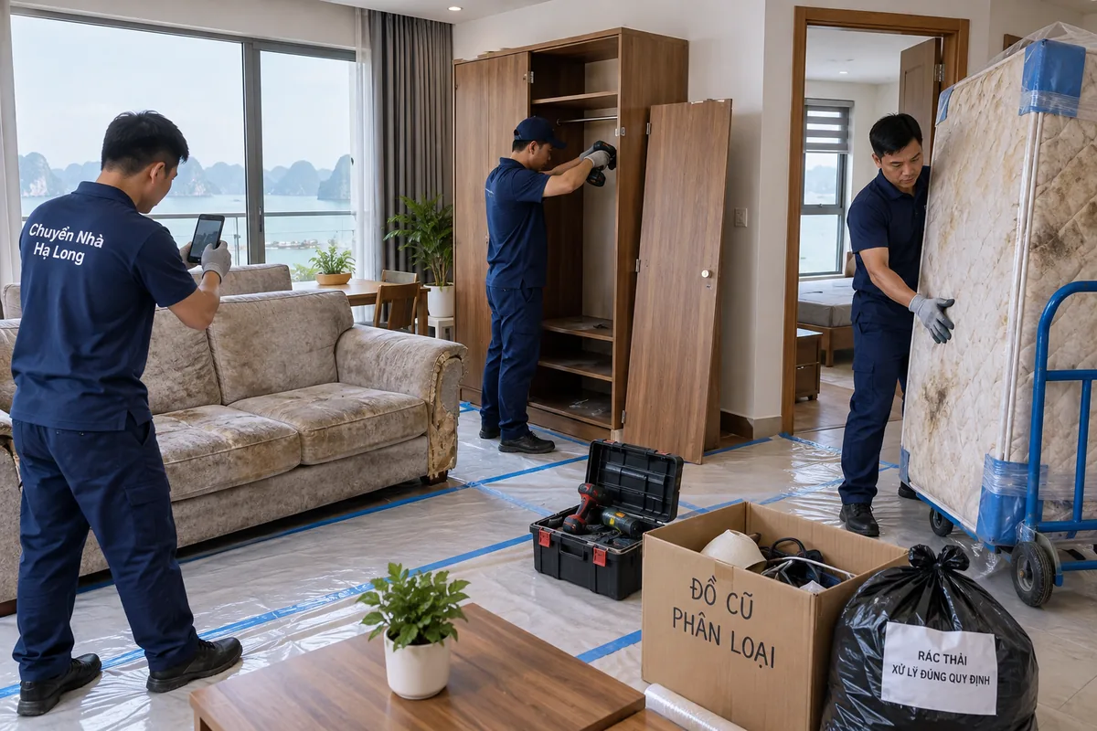 Dịch vụ vứt đồ cũ Hạ Long bao gồm gì?